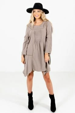 Bella Ella Boutique Love Of My Life Taupe Brown Mini Dress 15 Bella Ella Boutique Love Of My Life Taupe Brown Mini Dress -bella ella boutique shop Love of My Life Taupe Dress Full Front 5000x