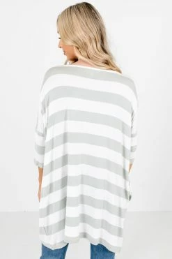 Zenana Lover's Game Striped Top -bella ella boutique shop Lover sGameTopSageBack 5000x