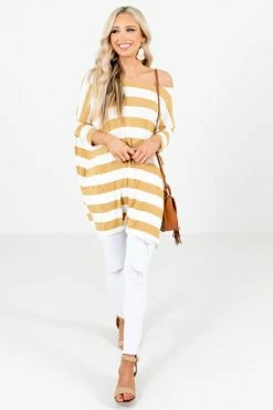 Zenana Lover's Game Striped Top -bella ella boutique shop Lover sGameTopYellowFullFront 5000x