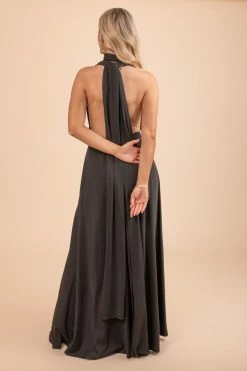 Dress Day Lovers Twist Maxi Dress -bella ella boutique shop LoversTwistMaxiDress Back Black 5000x