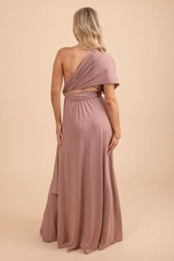 Dress Day Lovers Twist Maxi Dress -bella ella boutique shop LoversTwistMaxiDress Back Blush 5000x