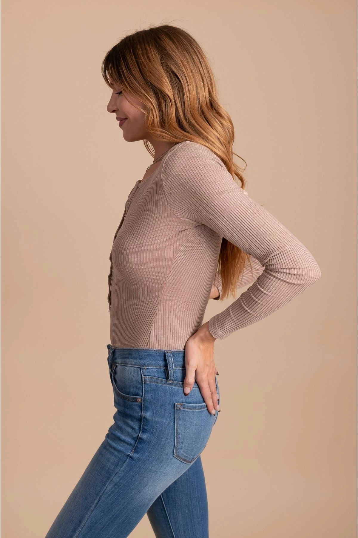 Le Lis Happiness Guaranteed Button Down Bodysuit 5 Le Lis Happiness Guaranteed Button Down Bodysuit - Image 3