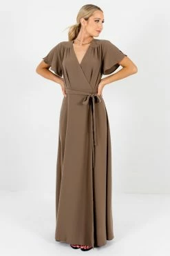 Bella Ella Boutique Memory Lane Brown Maxi Dress 14 Bella Ella Boutique Memory Lane Brown Maxi Dress -bella ella boutique shop Memory Lane Brown Dress Full Front 5000x