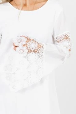 Wholesale Fashion Square My Great Love White Mini Dress -bella ella boutique shop MyGreatLoveWhiteDressDetail 5000x