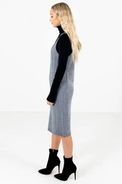 Bella Ella Boutique New Perspective Gray Knee-Length Dress 13 Bella Ella Boutique New Perspective Gray Knee-Length Dress -bella ella boutique shop New Perspective Gray Dress Side 5000x