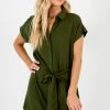 Bella Ella Boutique No Matter What Olive Mini Dress -bella ella boutique shop No Matter What Olive Mini Dress Front 1 5000x