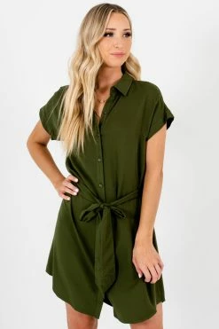 Bella Ella Boutique No Matter What Olive Mini Dress