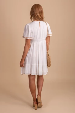 In Loom Nothing But Clear Skies Embroidered Mini Dress -bella ella boutique shop NothingButBlueSkiesEmbroideredMiniDress WhiteBack 5000x