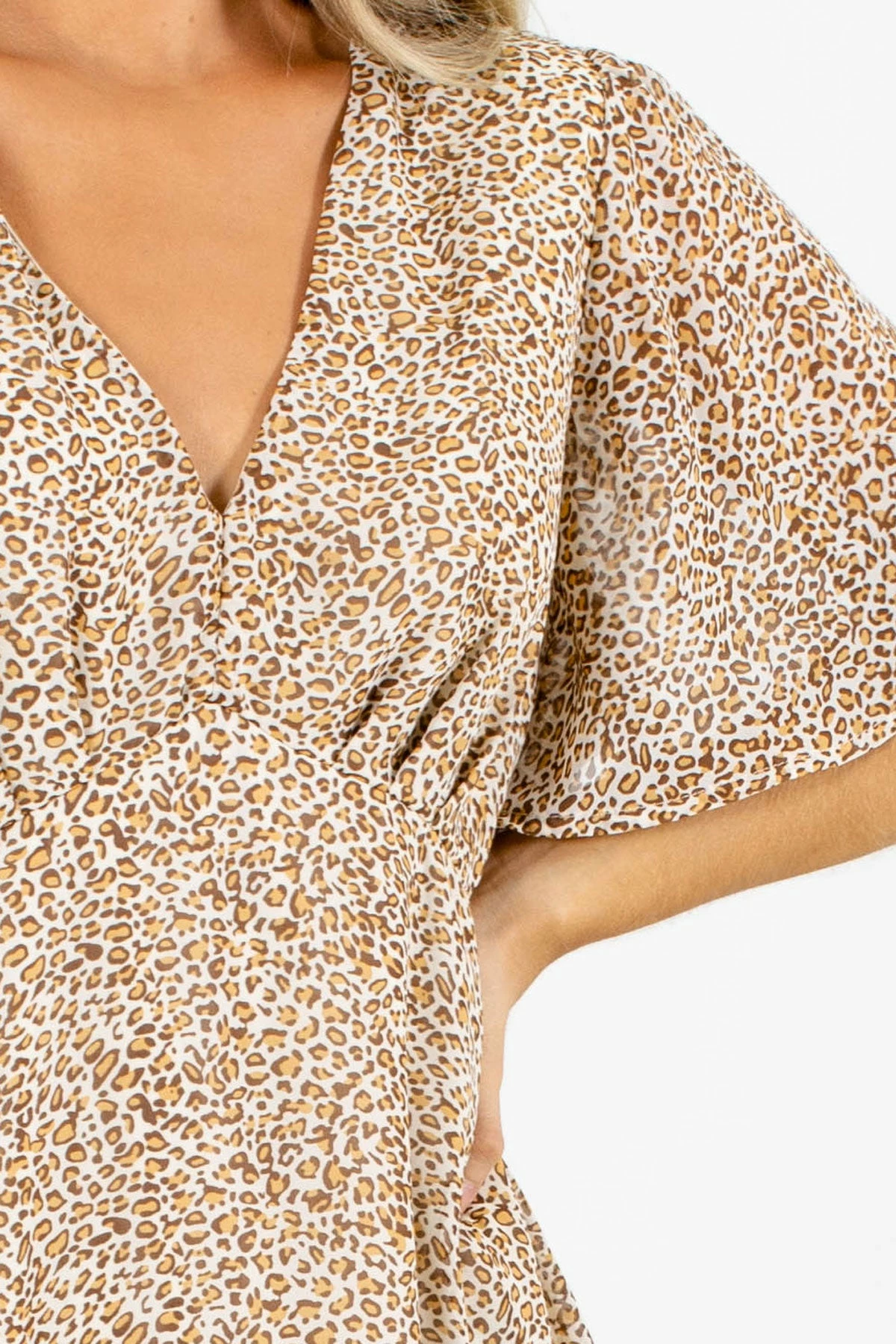 In Loom On The Prowl Beige Leopard Print Mini Dress 5 In Loom On The Prowl Beige Leopard Print Mini Dress - Image 3