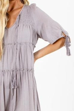 Listicle One Day At A Time Maxi Dress 42 Listicle One Day At A Time Maxi Dress -bella ella boutique shop One Day at a Time Gray Dress Detail 5000x