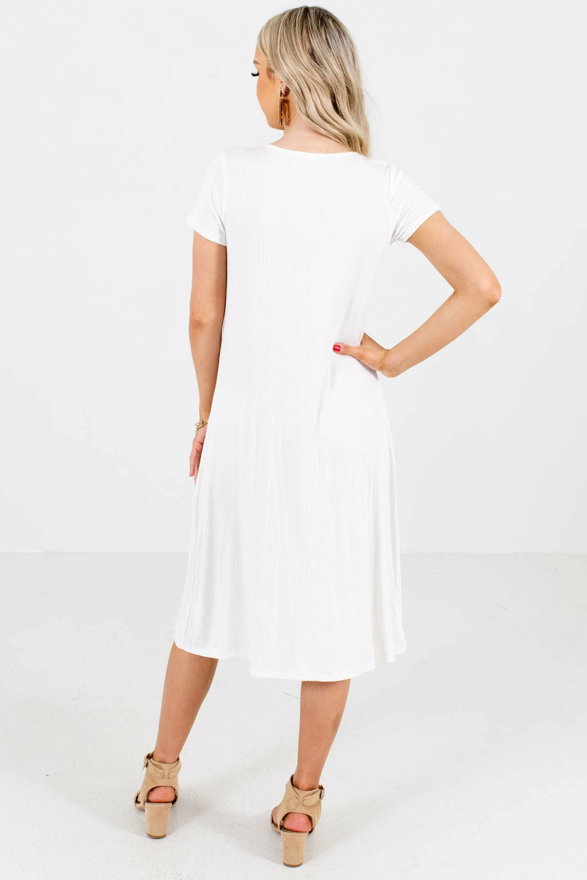 Heart & Hips One In A Million White Midi Dress 4 Heart & Hips One In A Million White Midi Dress - Image 2