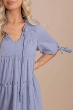 Listicle One Day At A Time Maxi Dress 30 Listicle One Day At A Time Maxi Dress -bella ella boutique shop OneDayAtATimeMaxiBlue CloseUp 5000x