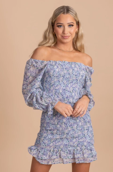 Haute Monde Pace Of Nature Smocked Floral Mini Dress 3 Haute Monde Pace Of Nature Smocked Floral Mini Dress