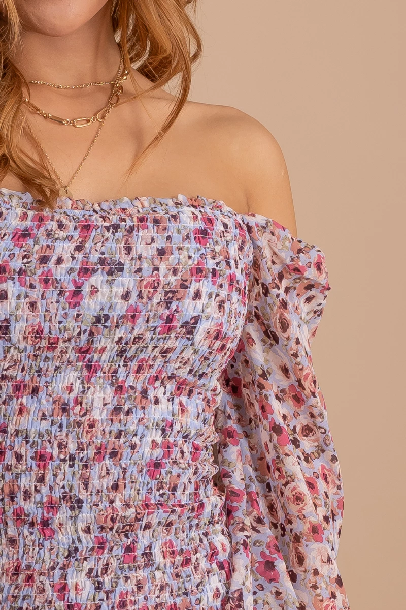 Haute Monde Pace Of Nature Smocked Floral Mini Dress 10 Haute Monde Pace Of Nature Smocked Floral Mini Dress - Image 8