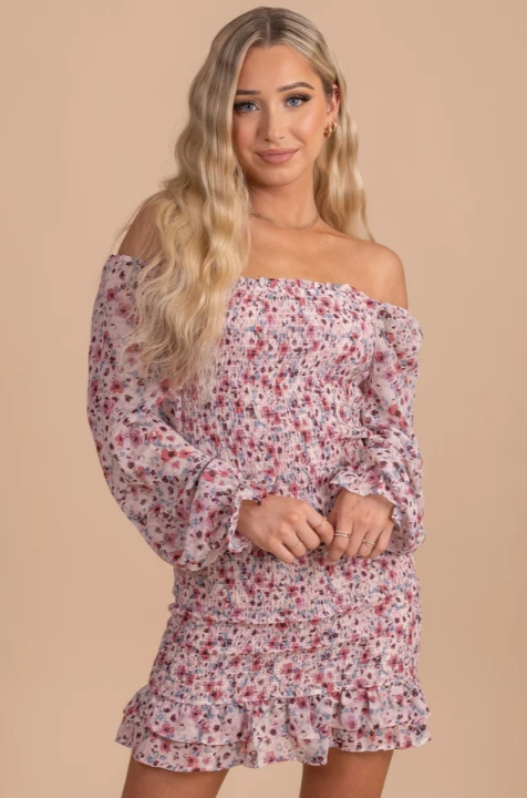 Haute Monde Pace Of Nature Smocked Floral Mini Dress 12 Haute Monde Pace Of Nature Smocked Floral Mini Dress - Image 10