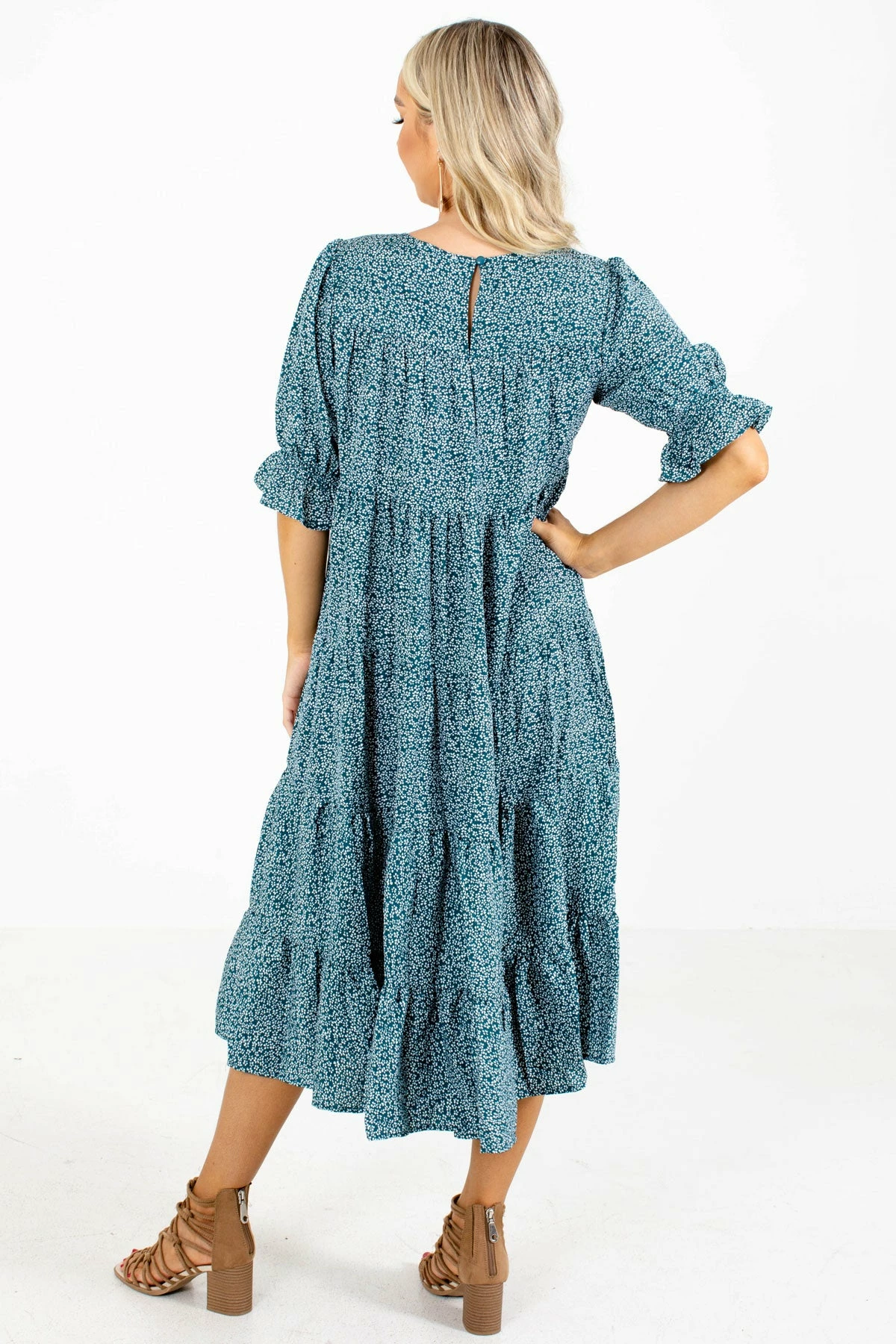 Tea N Rose Pick The Poppies Floral Midi Dress 4 Tea N Rose Pick The Poppies Floral Midi Dress - Image 2