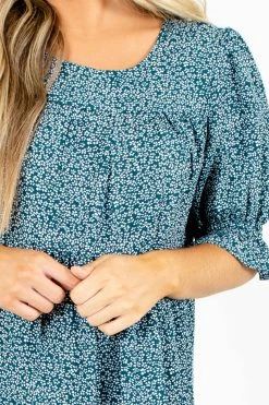 Tea N Rose Pick The Poppies Floral Midi Dress 12 Tea N Rose Pick The Poppies Floral Midi Dress -bella ella boutique shop Pick the Poppies Teal Dress Detail 5000x