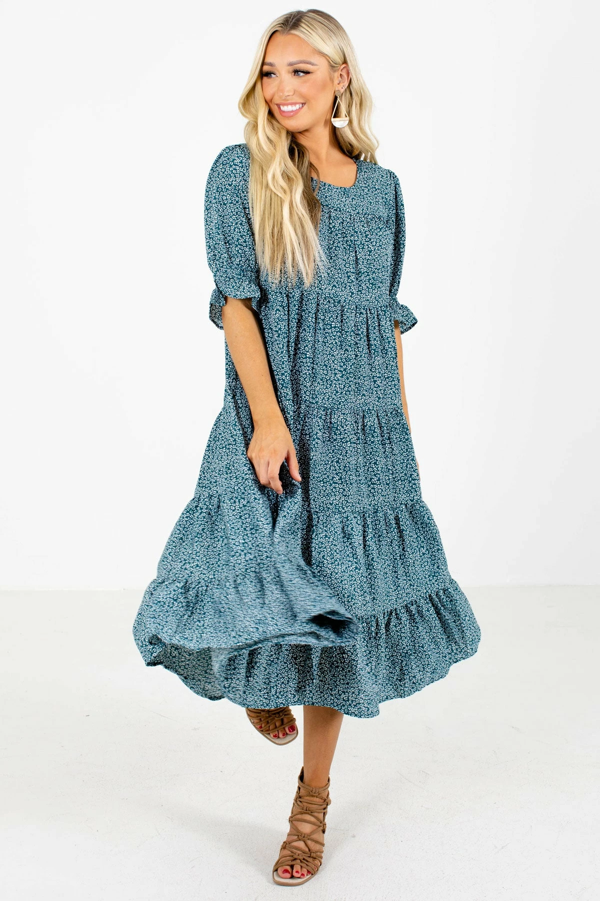 Tea N Rose Pick The Poppies Floral Midi Dress 3 Tea N Rose Pick The Poppies Floral Midi Dress