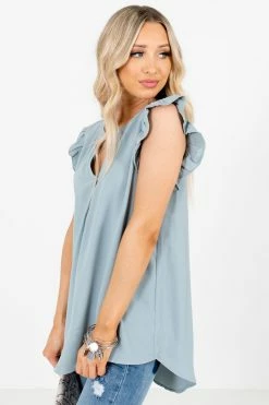 Zenana Right Reasons Short Sleeve Blouse 46 Zenana Right Reasons Short Sleeve Blouse -bella ella boutique shop Right Reasons Green Blouse Side 5000x