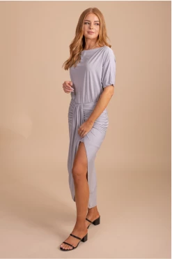 Cameo Show Off One-Shoulder Midi Dress 18 Cameo Show Off One-Shoulder Midi Dress -bella ella boutique shop ShowOffOff ShoulderFront2Silver 5000x