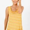 Zenana Soak Up The Sun Striped Tank -bella ella boutique shop Soak Up the Sun Mustard Tank Front 5000x