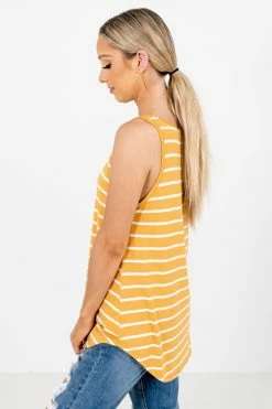 Zenana Soak Up The Sun Striped Tank 22 Zenana Soak Up The Sun Striped Tank -bella ella boutique shop Soak Up the Sun Mustard Tank Side 5000x