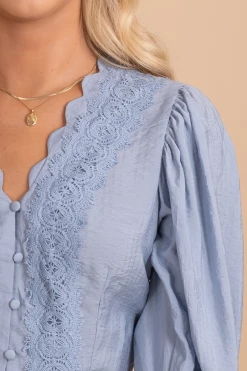 E&M/Mine Step Aside Puff Sleeve Top -bella ella boutique shop StepAsidePuffSleeveTop Detail 5000x