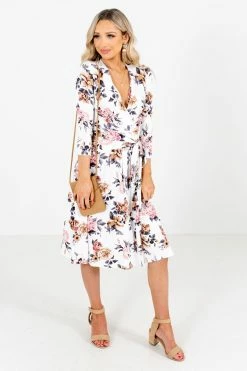Les Amis Sunday Kind Of Love White Floral Knee-Length Dress -bella ella boutique shop Sunday Kind of Love White Dress Full Side 5000x