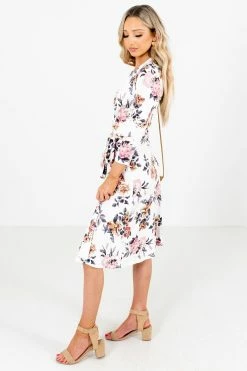 Les Amis Sunday Kind Of Love White Floral Knee-Length Dress -bella ella boutique shop Sunday Kind of Love White Dress Side 5000x