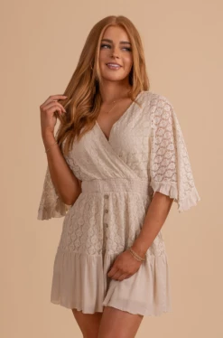 Listicle Sunny Afternoon Lace Mini Dress