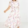Rokoko Sweet Surrender White Floral Midi Dress -bella ella boutique shop Sweet Surrender White Dress Front 5000x