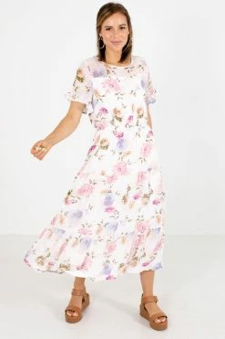 Rokoko Sweet Surrender White Floral Midi Dress