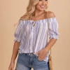 E&M/Mine Sweet Smiles Striped Top 2 E&M/Mine Sweet Smiles Striped Top -bella ella boutique shop SweetSmilesStripedTop Front 5000x