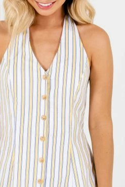 Bella Ella Boutique Sweet Retreat White Striped Mini Dress 10 Bella Ella Boutique Sweet Retreat White Striped Mini Dress -bella ella boutique shop Sweet Retreat White Dress Detail 5000x