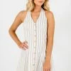 Bella Ella Boutique Sweet Retreat White Striped Mini Dress -bella ella boutique shop Sweet Retreat White Dress Front2 5000x