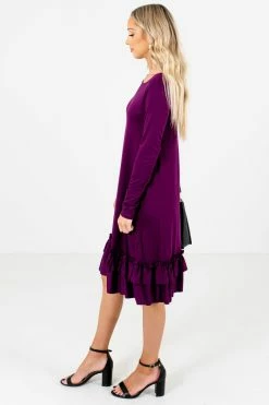 Bella Ella Boutique Tea Time Purple Knee-Length Dress 13 Bella Ella Boutique Tea Time Purple Knee-Length Dress -bella ella boutique shop Tea Time Purple Dress Side 5000x