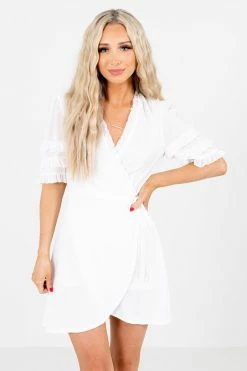 Wholesale Fashion Square The One White Wrap Mini Dress