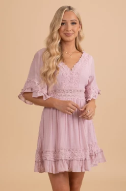 Blu Ivy This Time Around Lace Detail Mini Dress -bella ella boutique shop ThisTimeAroundLaceDetailMiniDress RESHOOT Front 5000x