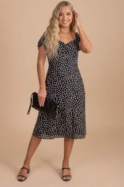 She + Sky Timeless Love Patterned Midi Dress -bella ella boutique shop TimelessLovePatternedMidiDressfront2 5000x