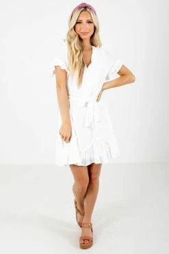 L Love Inc Touch Of Magic White Mini Dress -bella ella boutique shop Touch of Magic White Dress Full Front3 5000x