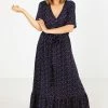 Rokoko True To Myself Navy Floral Maxi Dress -bella ella boutique shop True to Myself Navy Dress Front 5000x