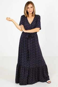 Rokoko True To Myself Navy Floral Maxi Dress