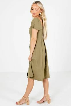 Love Tree / Style Melody Two Worlds Apart Knee-Length Dress 13 Love Tree / Style Melody Two Worlds Apart Knee-Length Dress -bella ella boutique shop Two Worlds Apart Olive Dress Side 5000x