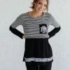 Bella Ella Boutique Utah Pride Black Striped Top -bella ella boutique shop Utah Pride Striped Top 5000x