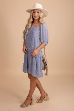 Listicle Whatever Happens Swiss Dot Mini Dress -bella ella boutique shop WhateverHappensSwissDotMiniDress SideBlue 5000x