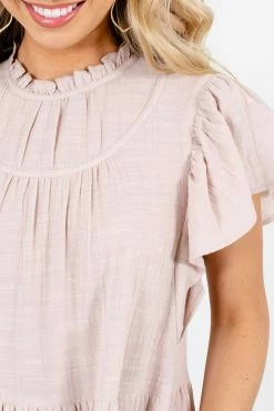 Bella Ella Boutique Wish Come True Beige Midi Dress -bella ella boutique shop Wish Come True Beige Dress Detail 5000x