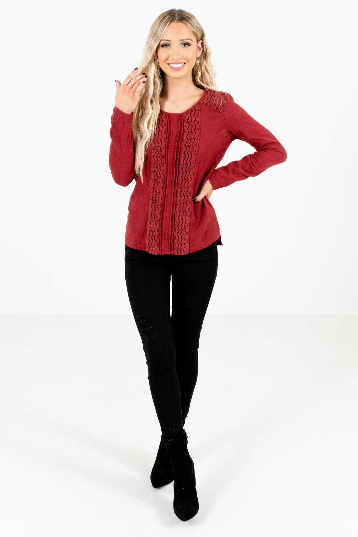 Bella Ella Boutique You're My Everything Red Top 7 Bella Ella Boutique You're My Everything Red Top - Image 5
