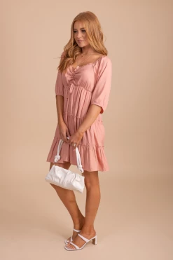 L Love Inc Among The Tulips Tiered Mini Dress -bella ella boutique shop amongthetulipstieredminipinkside 5000x