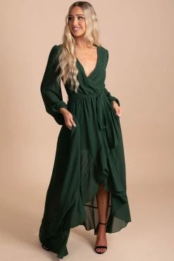 Dress Day Simple Elegance Long Sleeve Maxi Dress