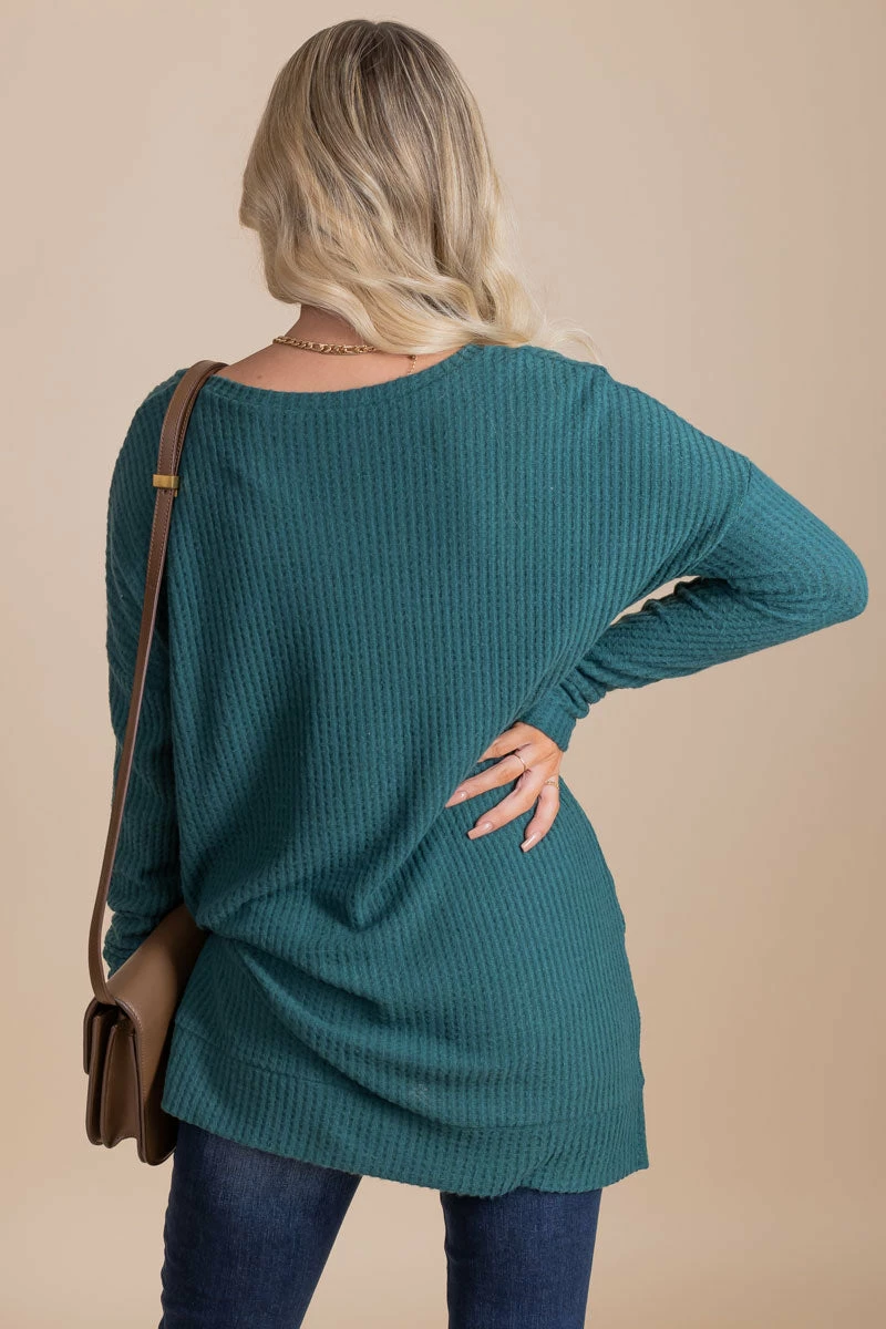 Zenana Spiced Cider V-Neck Waffle Top 13 Zenana Spiced Cider V-Neck Waffle Top - Image 11